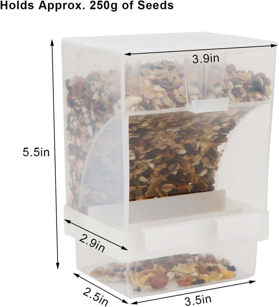 Hypeety Automatic Bird Feeder No Mess Parakeet Cage Seed Food