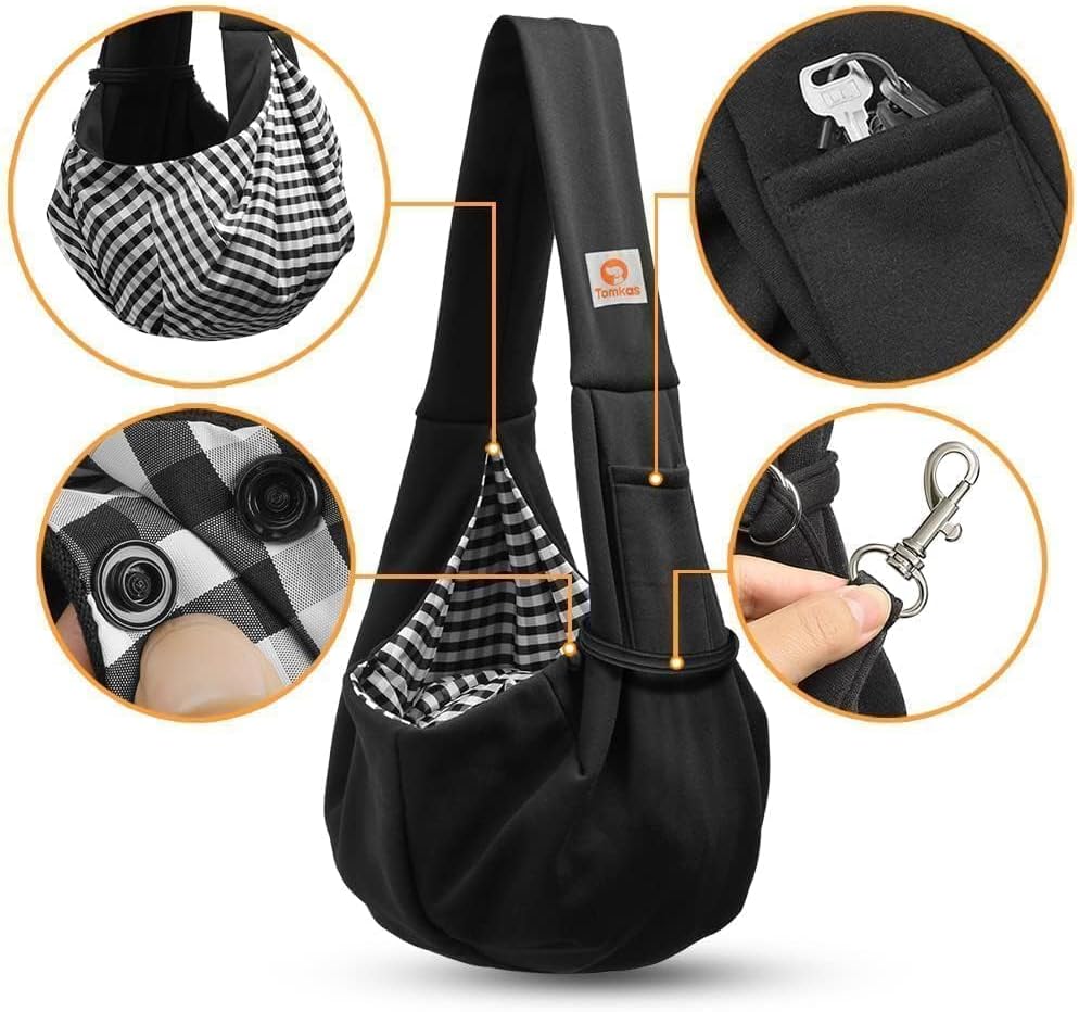 Tomkas Small Dog Sling Carrier - Classic Pocket & Classic Strap