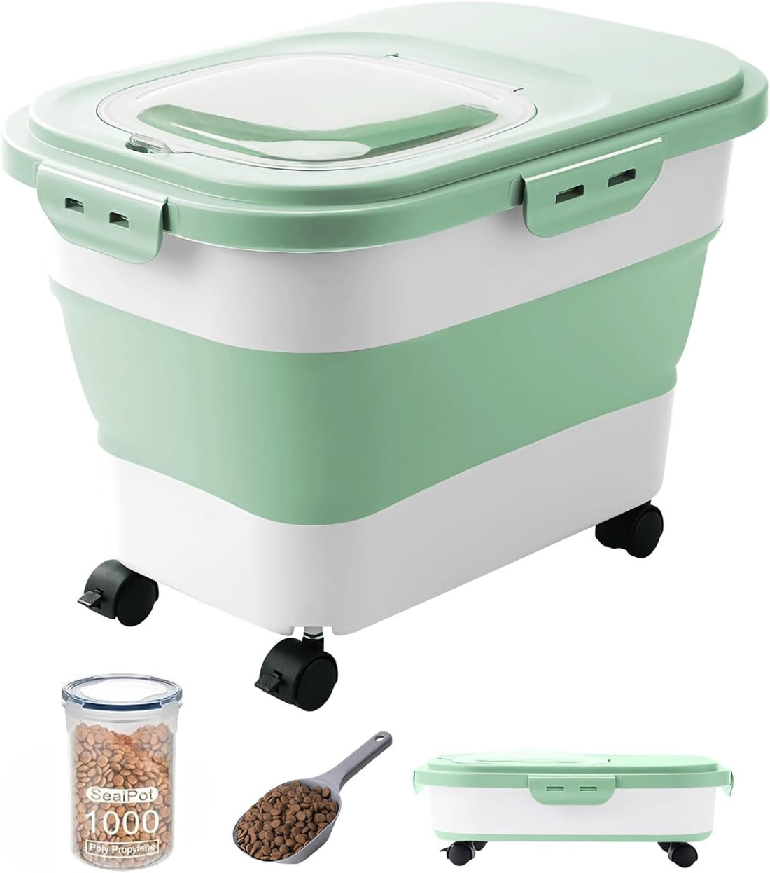 20-23 Lbs Dog Food Storage Container,Collapsible Dog Food Container