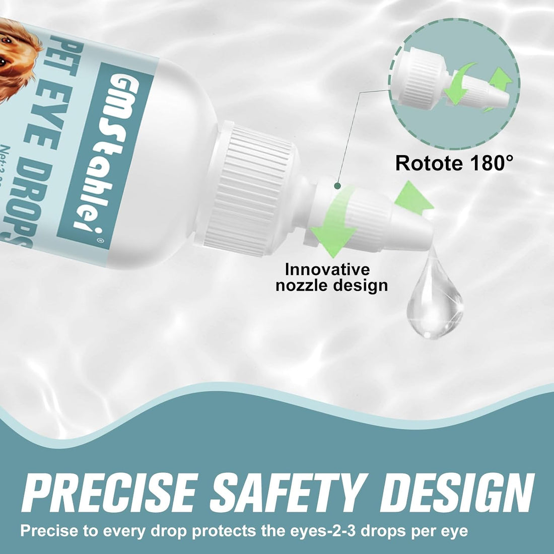 Pet Eye Drops for Dogs & Cats – Soothe Eye Infections,Allergies