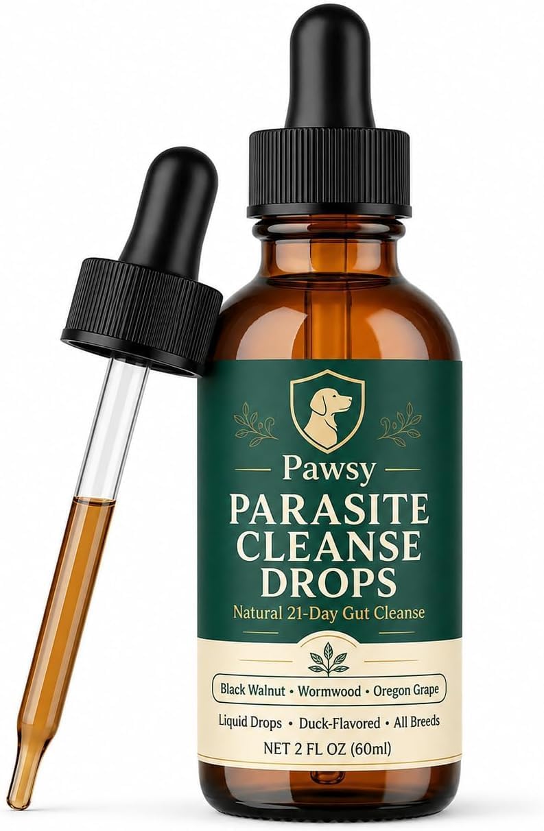 Pawsy Parasite Cleanse Drops,Triple Action Probiotics Supplement
