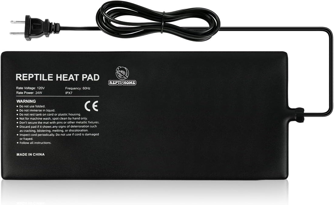 Reptile Heat Pad 8" X 18" 24W, Under Tank Heat Mat for Reptiles