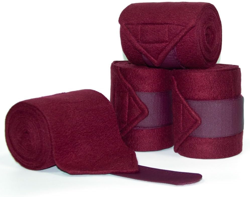 Horse Polo Leg Wraps Soft Fleece Wraps Equestrian Leg Bandage 4-Pack