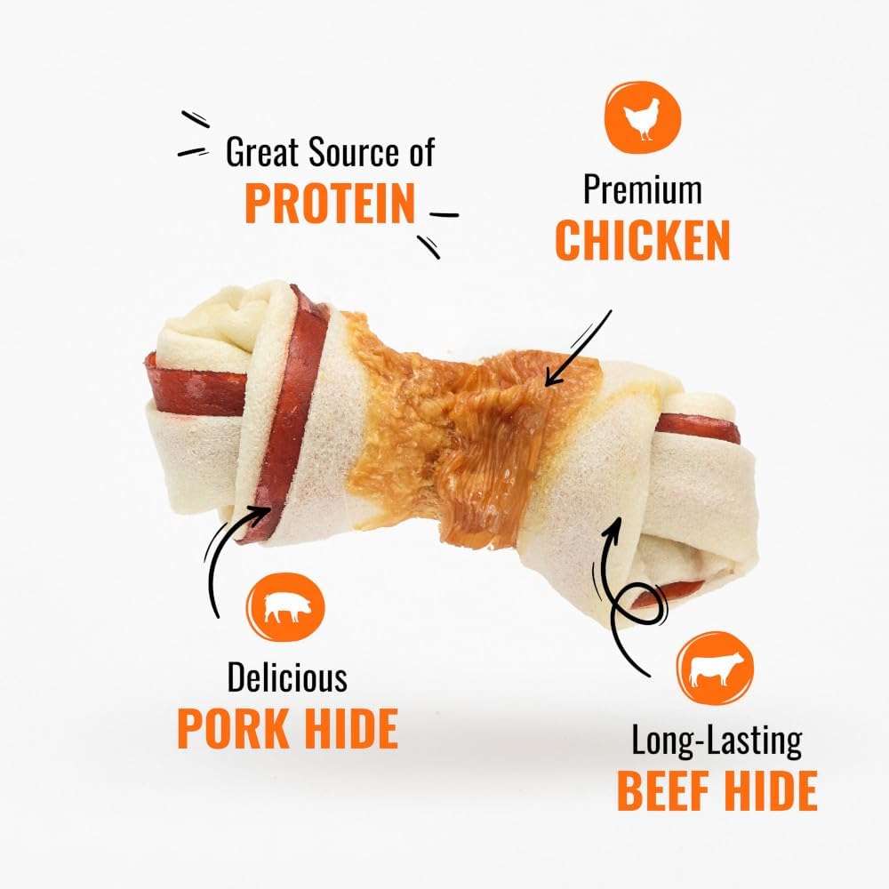 Good 'N' Fun Triple Flavor Chews, Rawhide Treats for Dogs