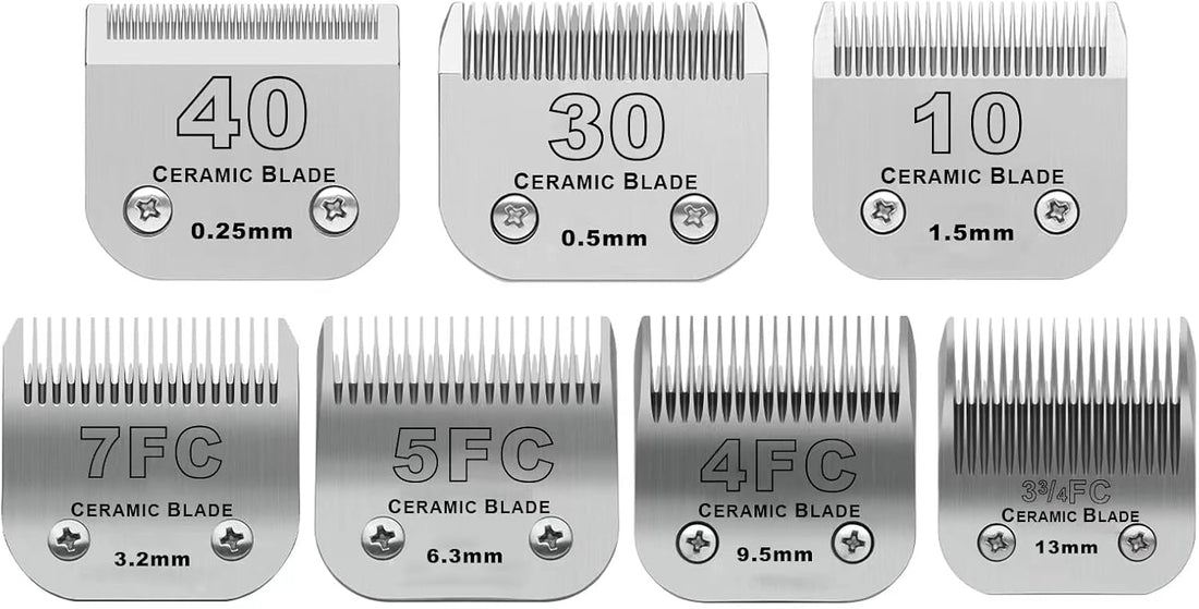 Dog Grooming Ceramic Blades Set,Compatible with Andis,Oster A5,Wahl