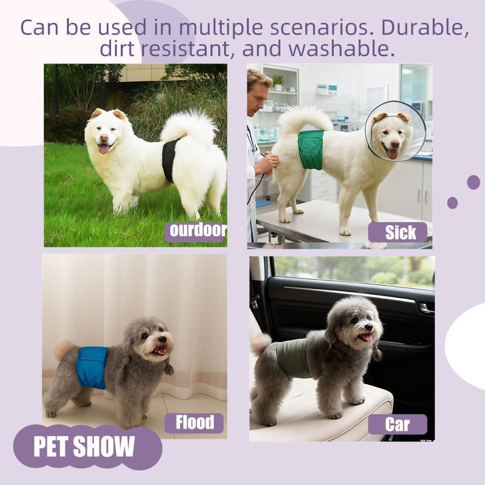 Washable Reusable Dog Diapers Male