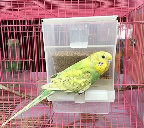Hypeety Automatic Bird Feeder No Mess Parakeet Cage Seed Food