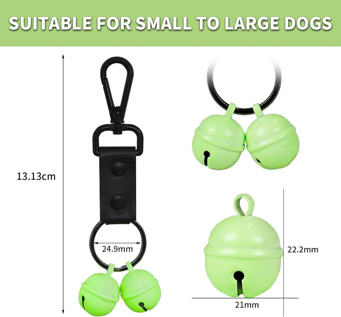Whimsii Bells for Dog Collar, Glow Bell for Medium to Large Dogs