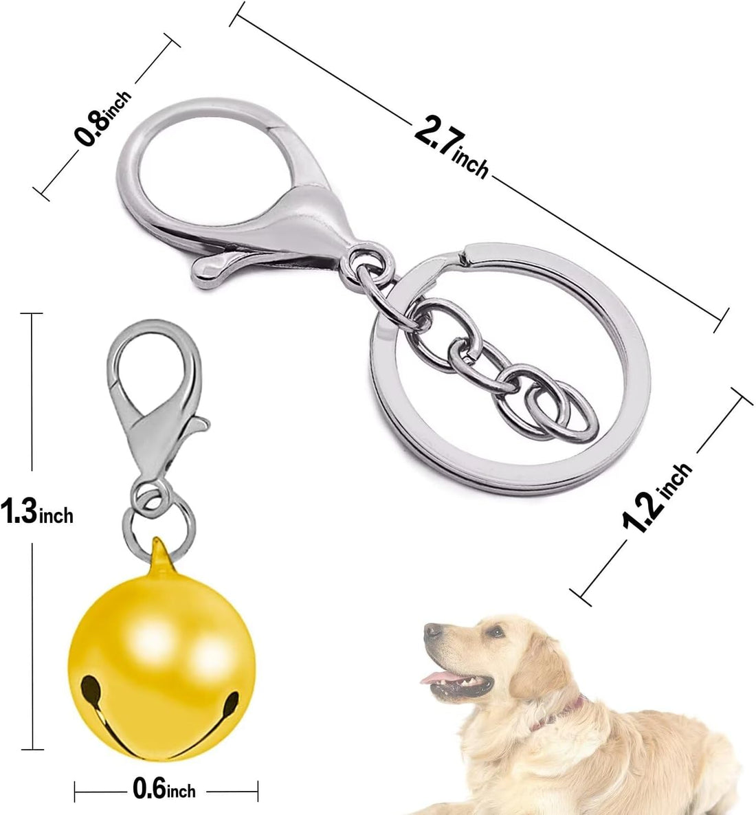 Aoche Pet Bells for Dog Cat Collar 6 pack,Charm Pet Pendant