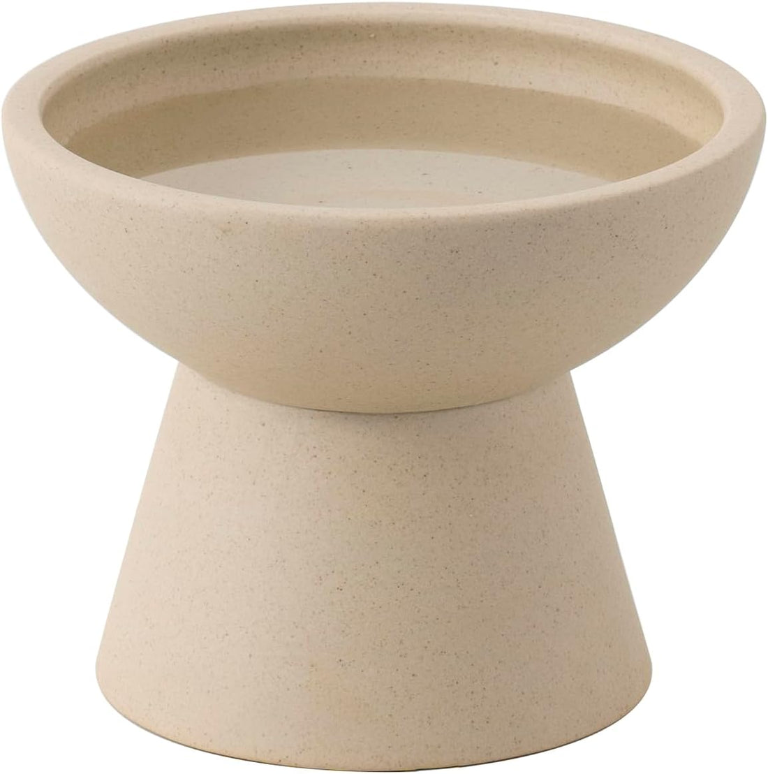 CEEFU Extra Wide Elevated Ceramic 6.2" Shallow Cat Food Bowl