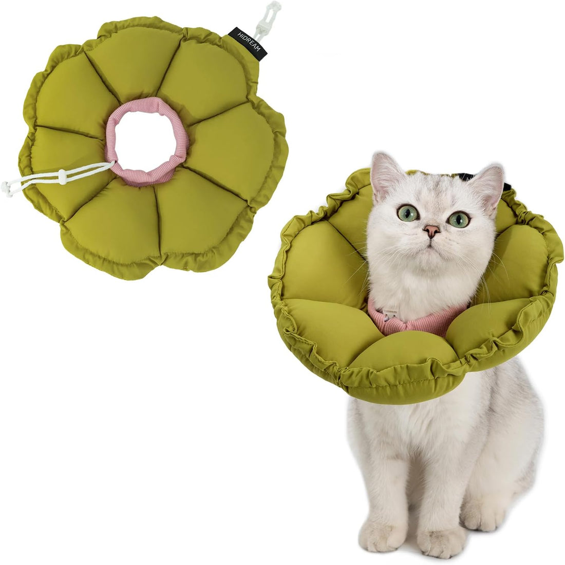 H HIDREAM Dog Cone Collar Stress-Free Recovery Cone Alternative