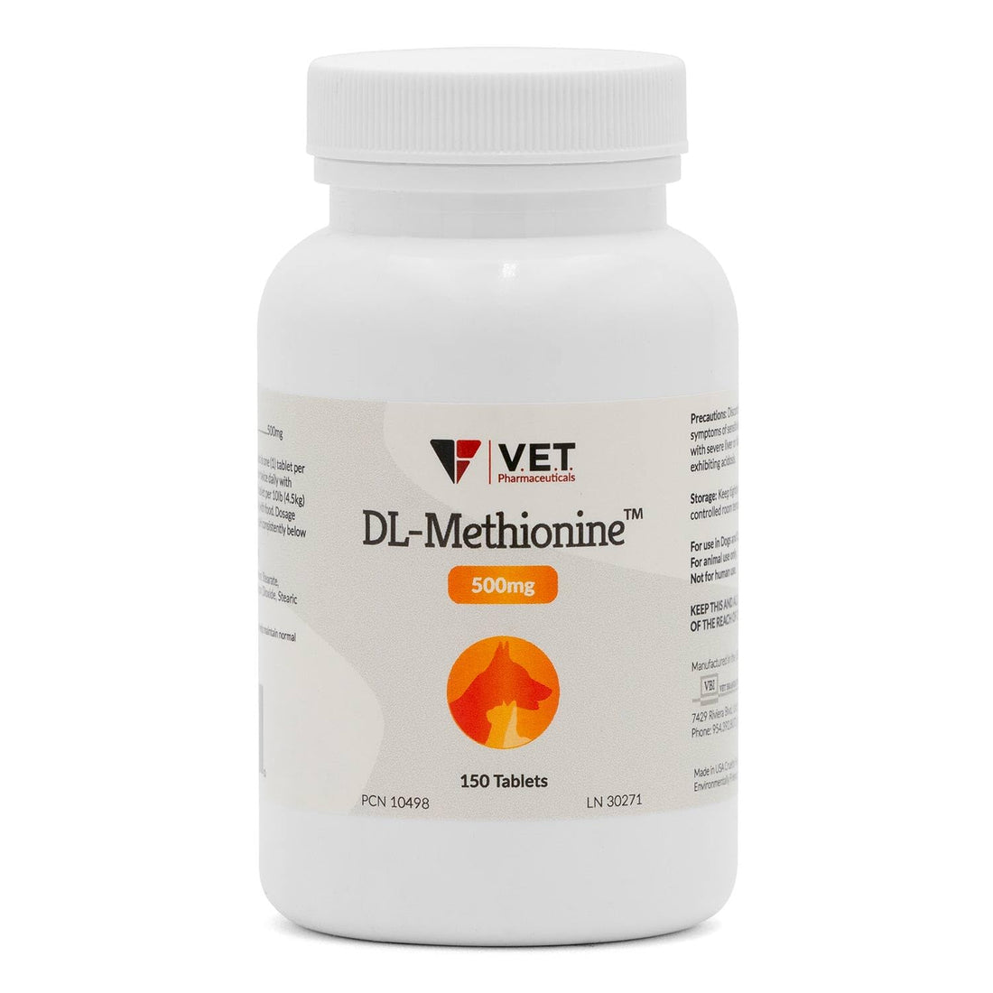 DL Methionine Tablets, 500mg, 150ct