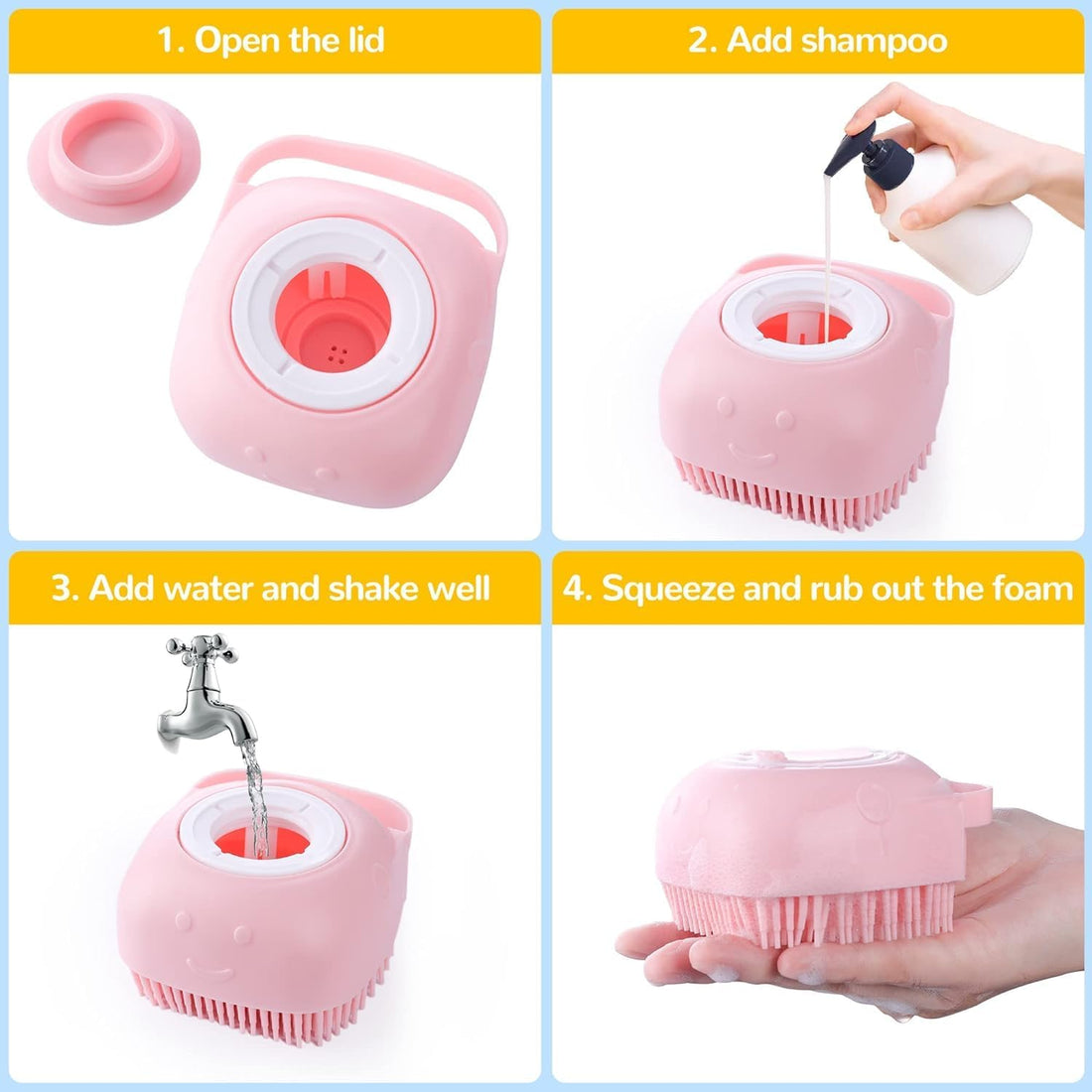 Qubccum 7 Pcs Cat Dog Brush Grooming Kits, Self-Cleaning Slicker Brush