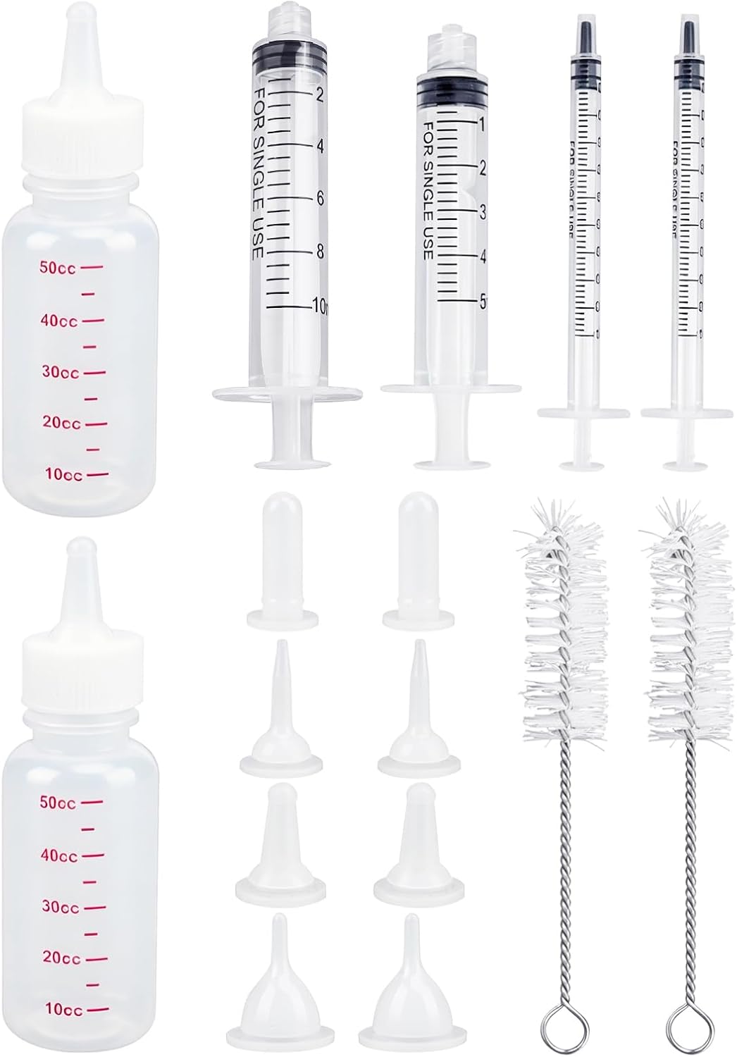 Pet Nursing Kit, 17Pcs Newborn Kitten Bottle Feeding Set for Small