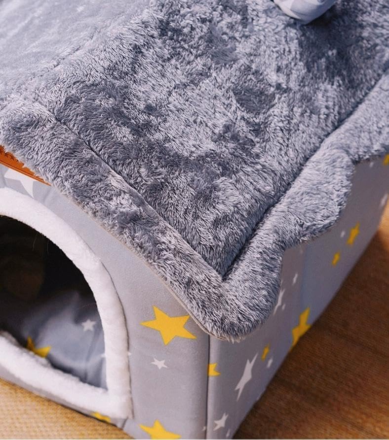 Scnbom Dog House Indoor Puppy Cave Cat Nest Kennel Pet Bed Portabl