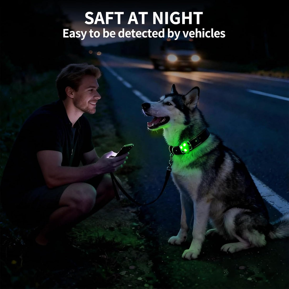 LaRoo Dog Lights - Led Collar Lights for Nighttime Walking