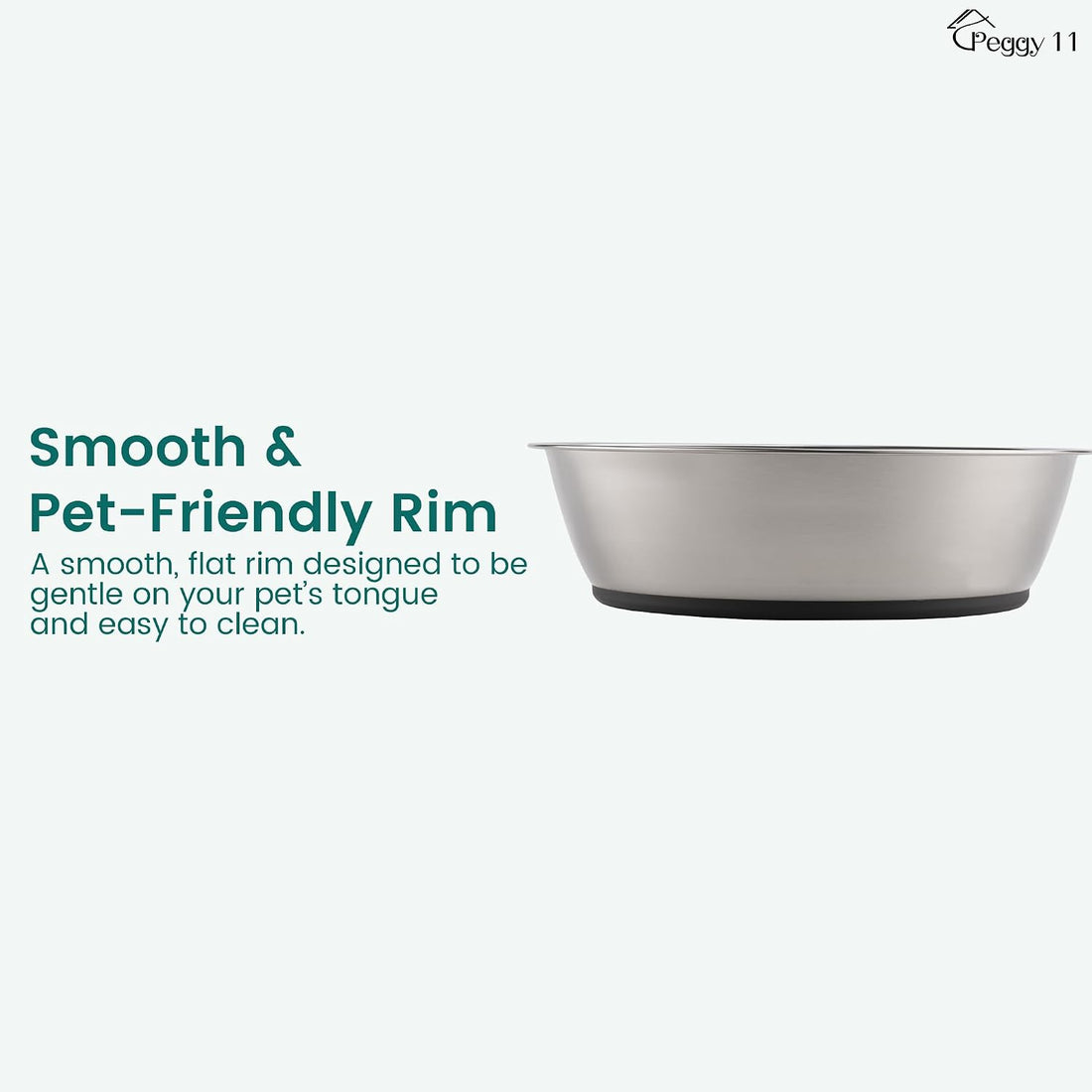 PEGGY11 Lightweight Stainless Steel Cat Bowls, 1.8 US Cup Each