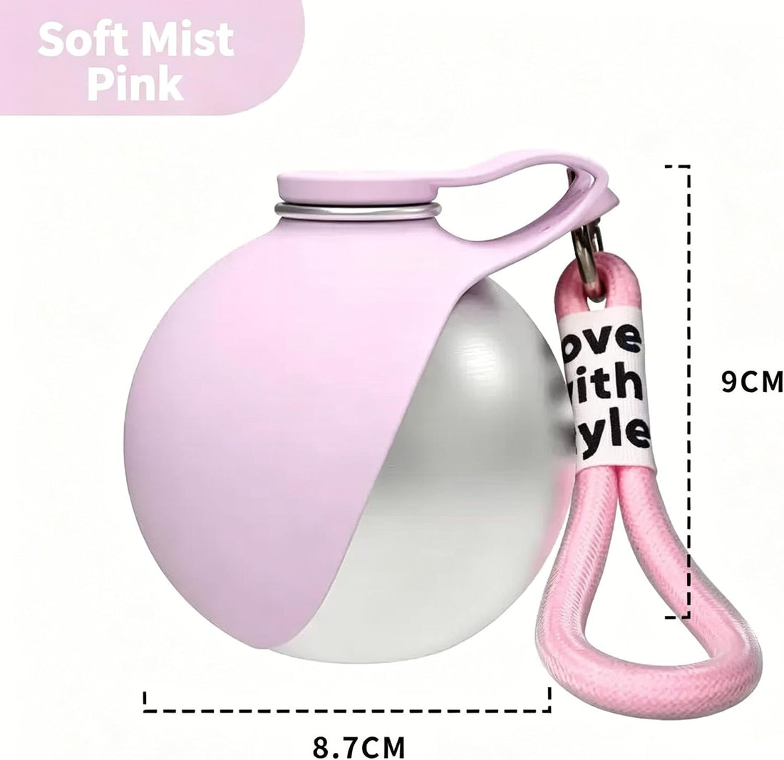 Portable Dog Water Bottle, 304 Stainless Steel Foldable Pet Water Cup