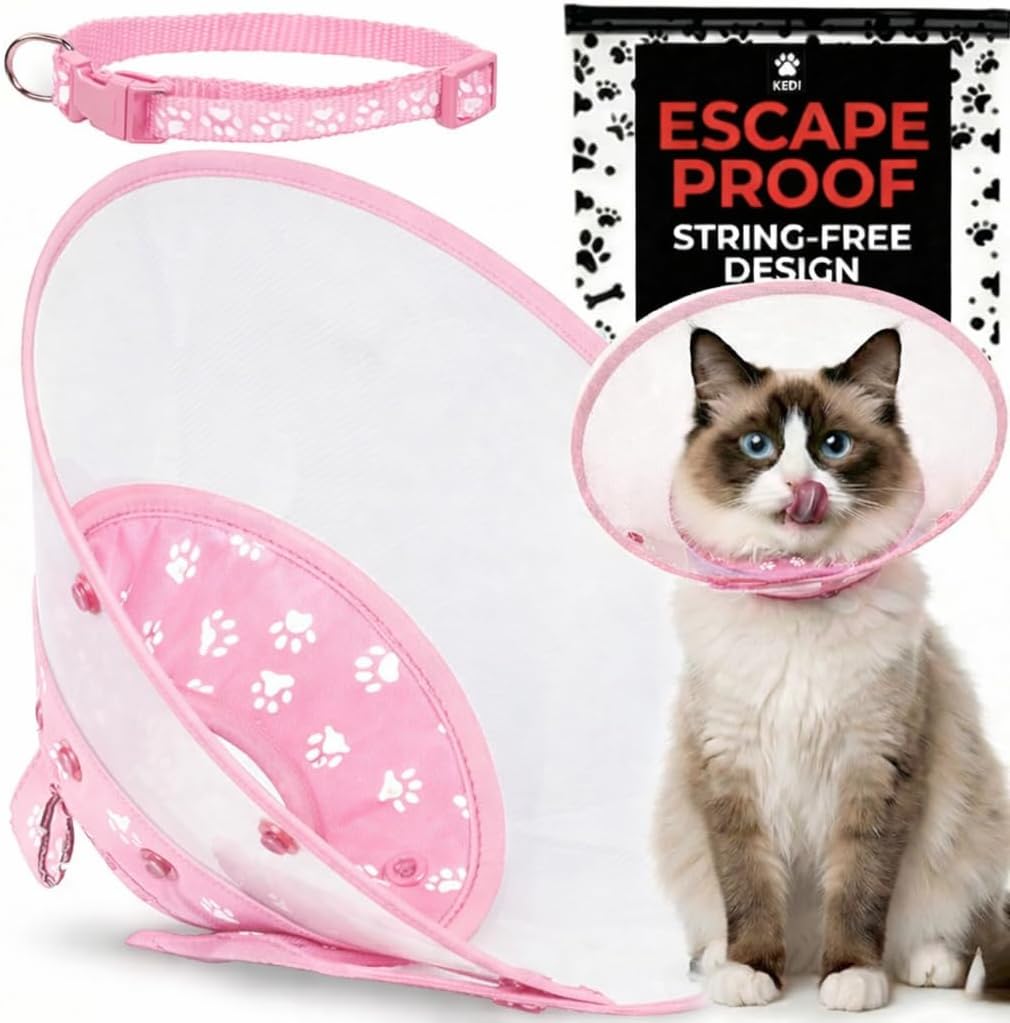 Cat Cone Collar After Surgery to Stop Licking, Escape-Proof