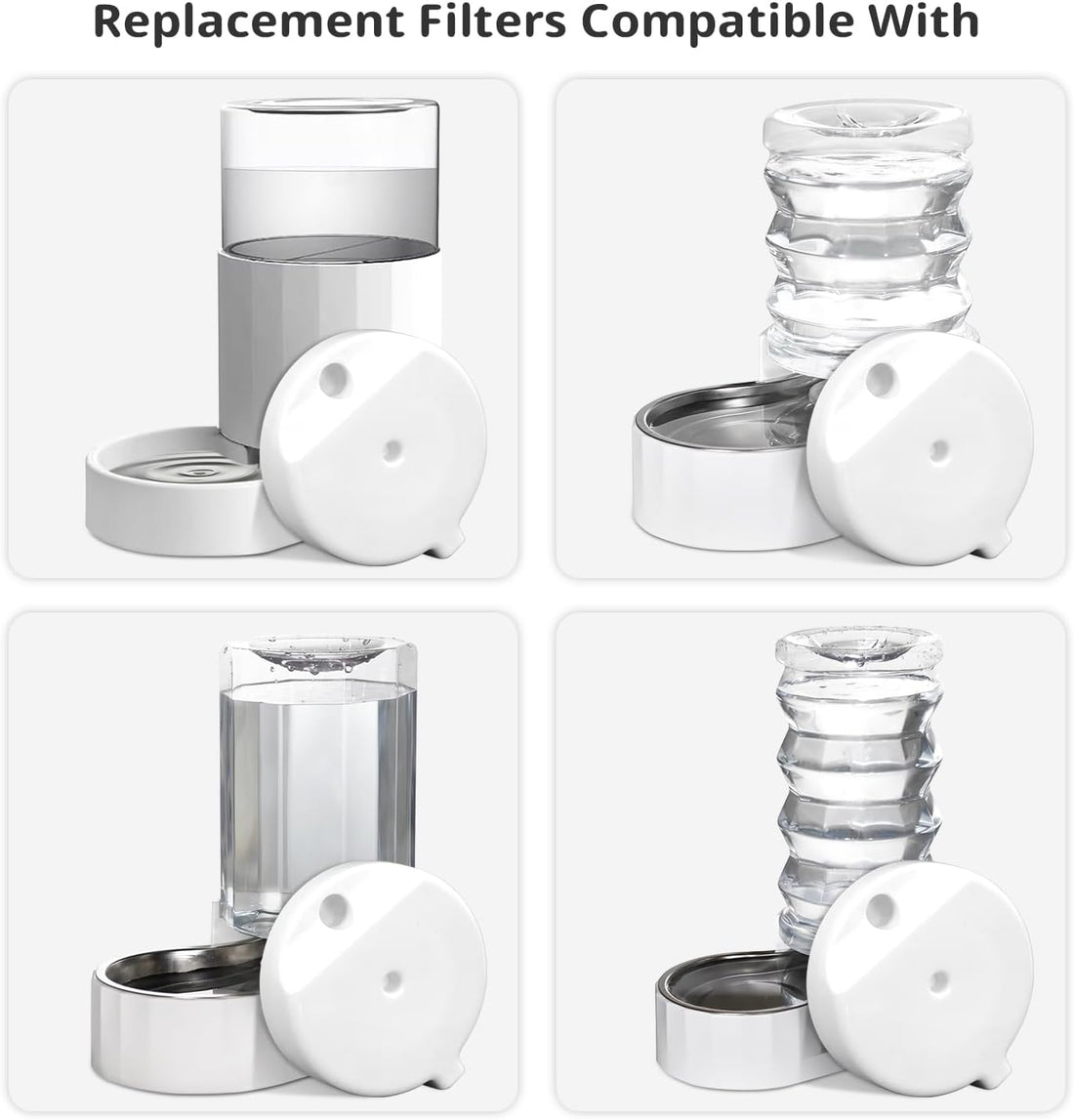 Baofum 8Pcs Gravity Pet Water Fountain Filters