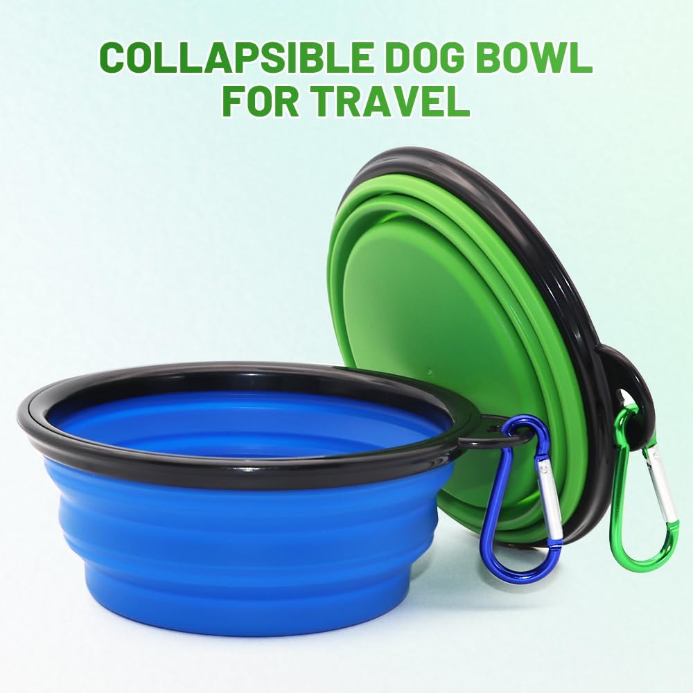 Collapsible Dog & Cat Bowls, Two-Pack