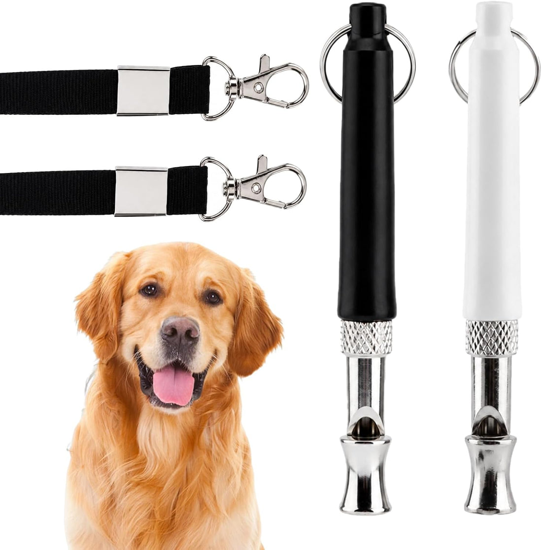 2‑Pack Dog Whistle Ultrasonic Silent, Dog Training Whistle for Recall