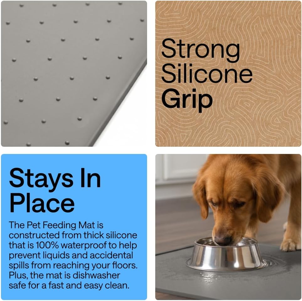 GORILLA GRIP 100% Waterproof Raised Edge BPA Free Silicone Pet