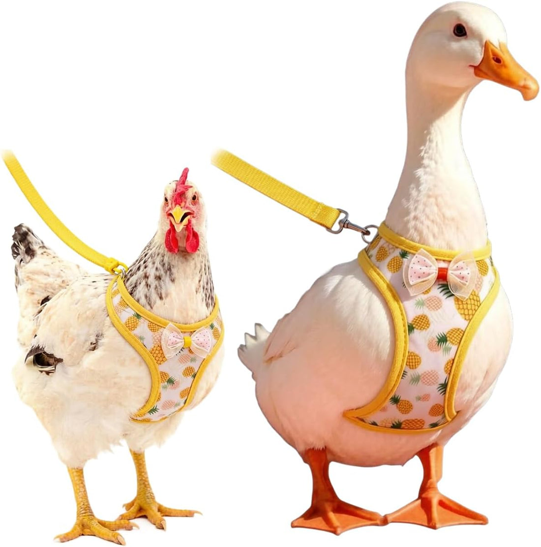 Duck Harness with Leash, Chicken Harness Vest for Goose Hans Pink