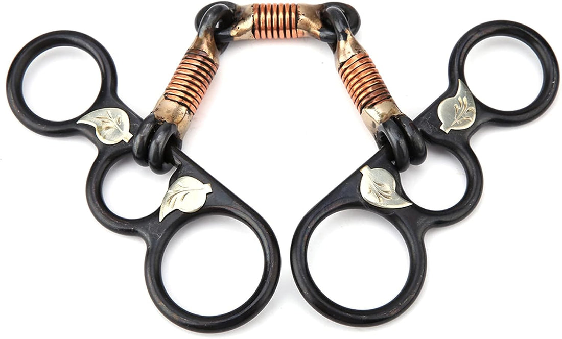 Western All Purpose Ring Horse Snaffle Stainless Steel Copper Roller