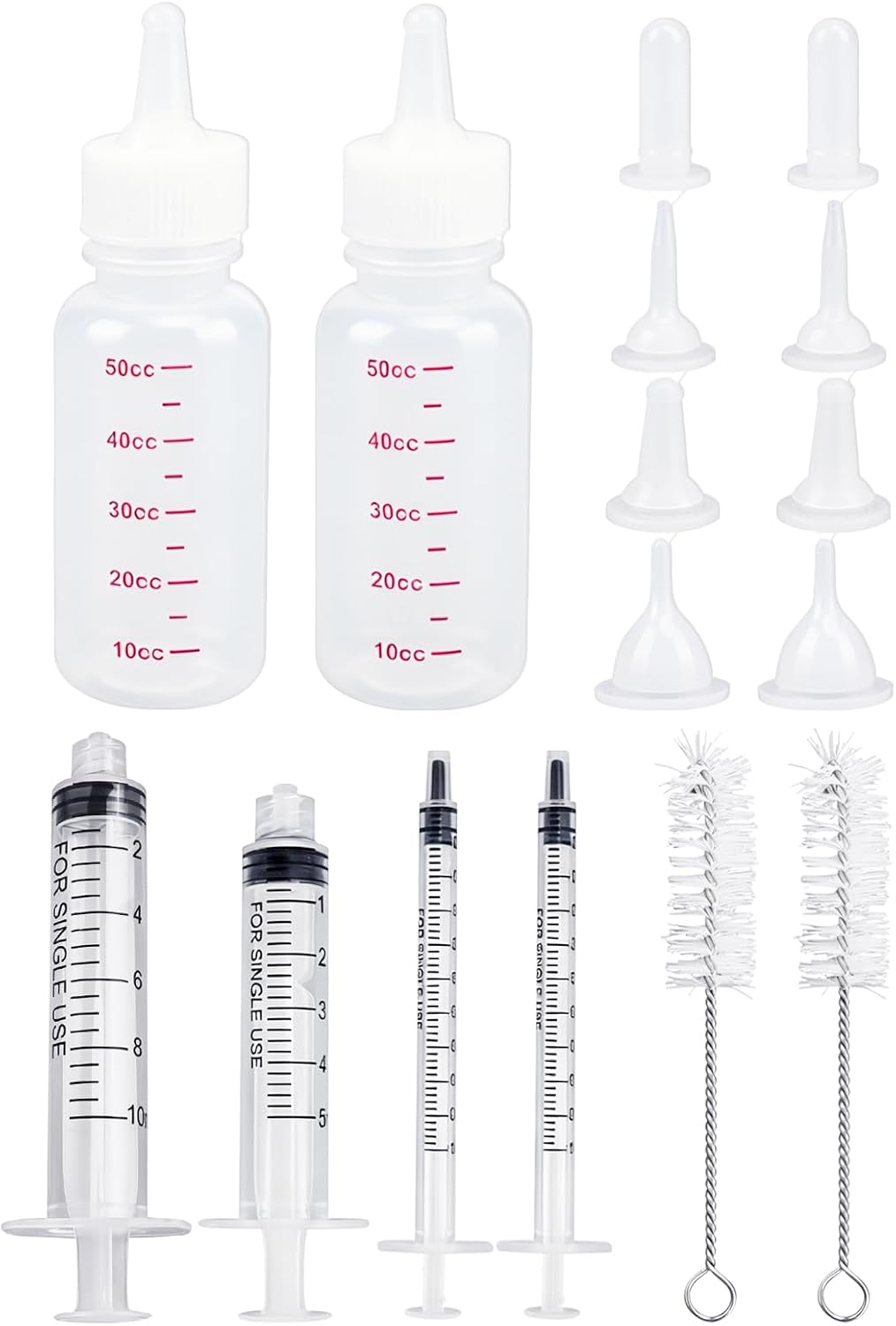 Pet Nursing Kit, 17Pcs Newborn Kitten Bottle Feeding Set for Small