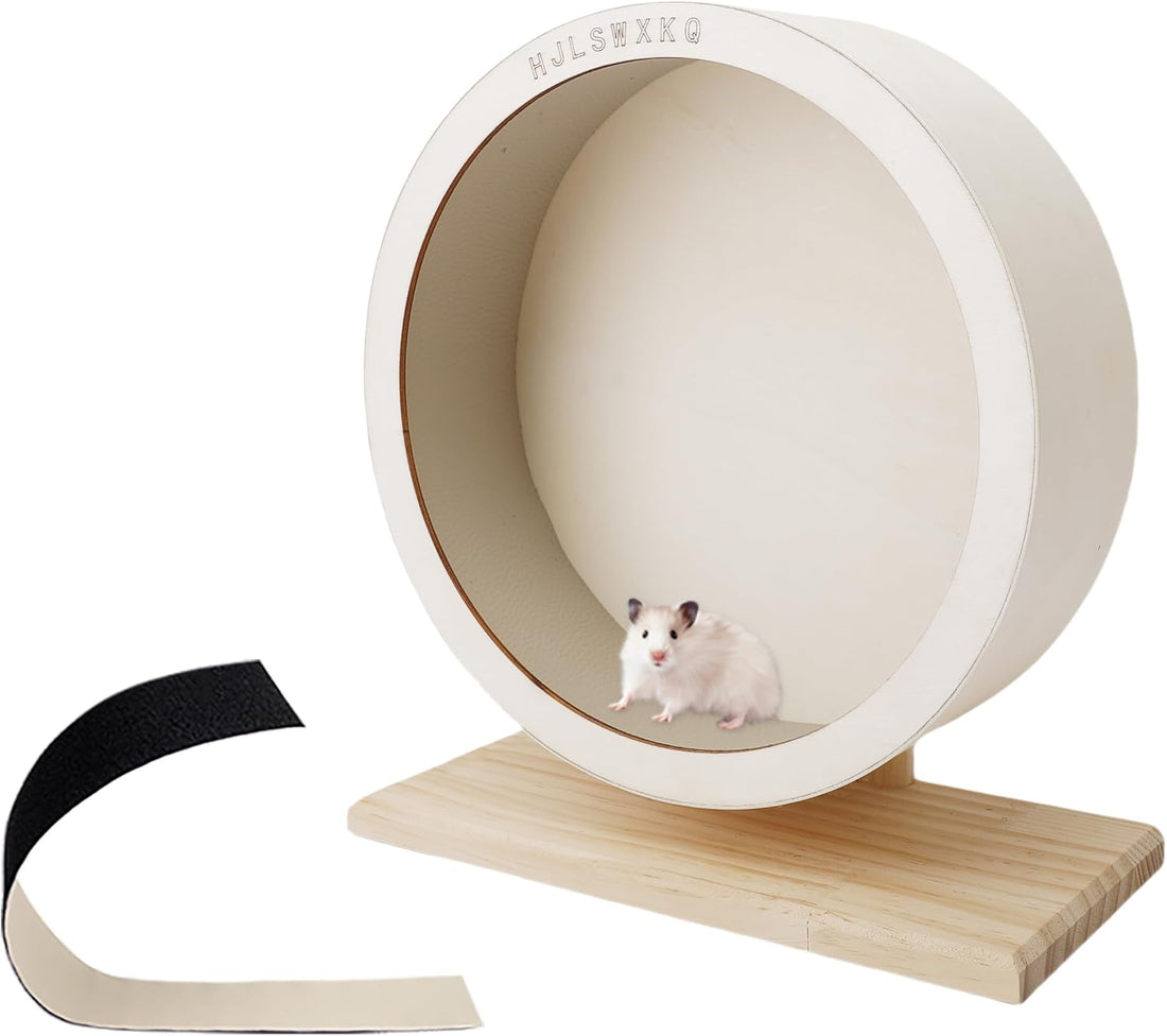 16in Silent Wooden Chinchilla Wheel with Removable Washable Track
