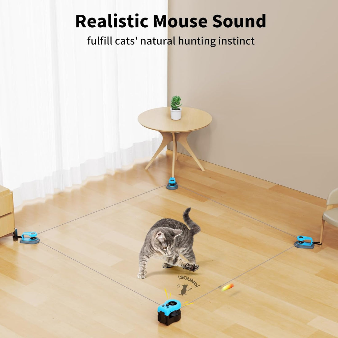 AsFrost Upgraded Interactive Cat Toy for Indoor Cats