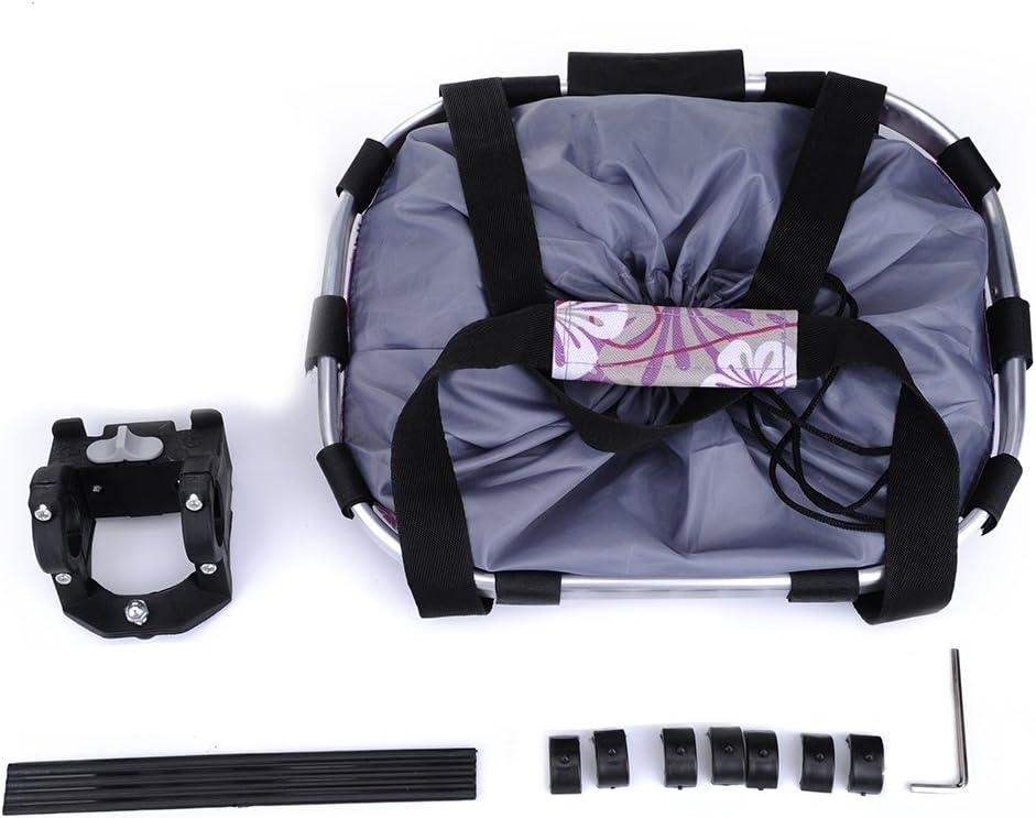 Pet Dog Bike Basket & Carrier Bag- Foldable Detachable Pet Travel