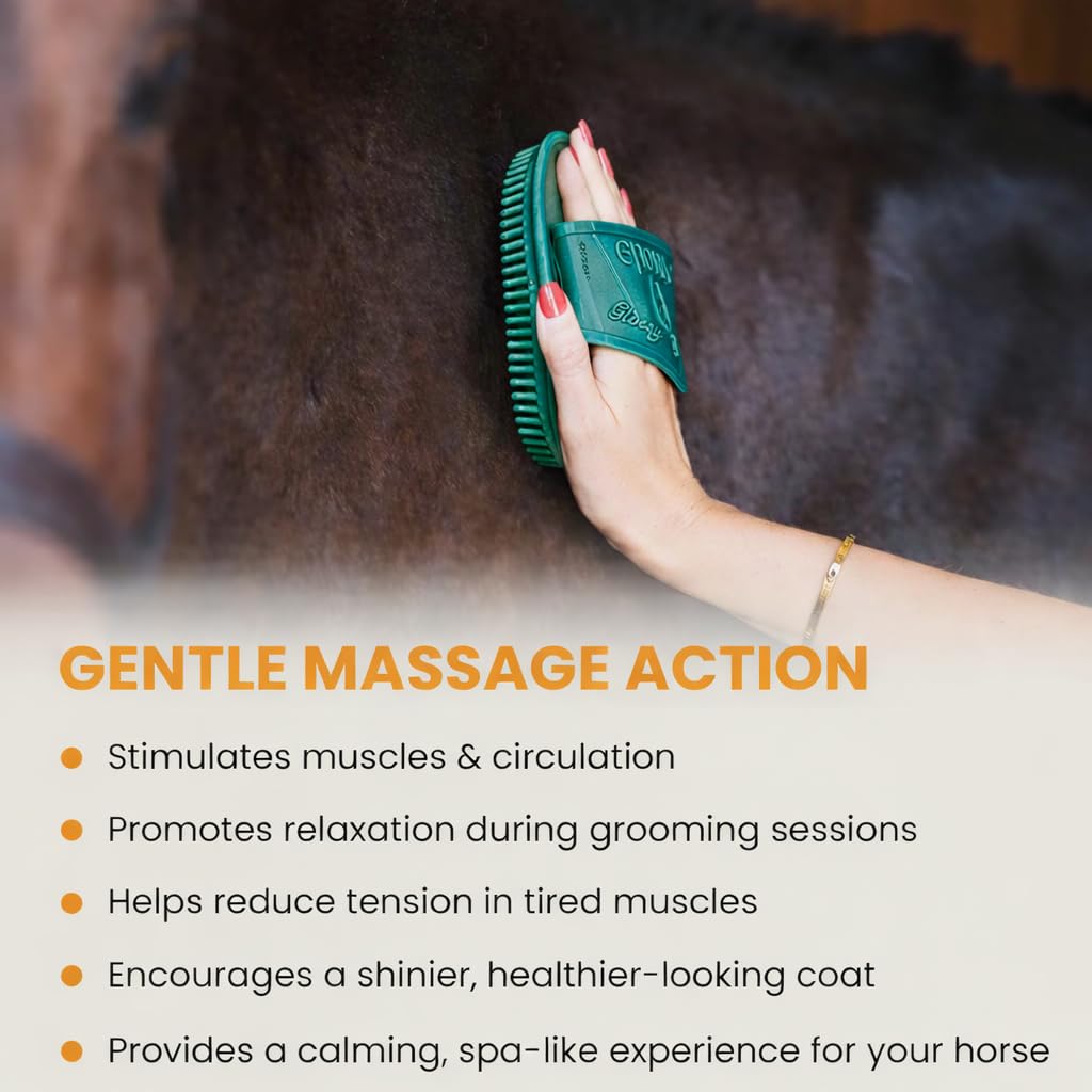 Epona Deep Teal Flexible Glossy Curry Comb for Horses – Soft