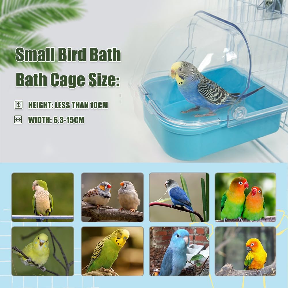 Bird Bath for Cage, Cleaning Pet Supplies Cockatiel Bird Bathtub