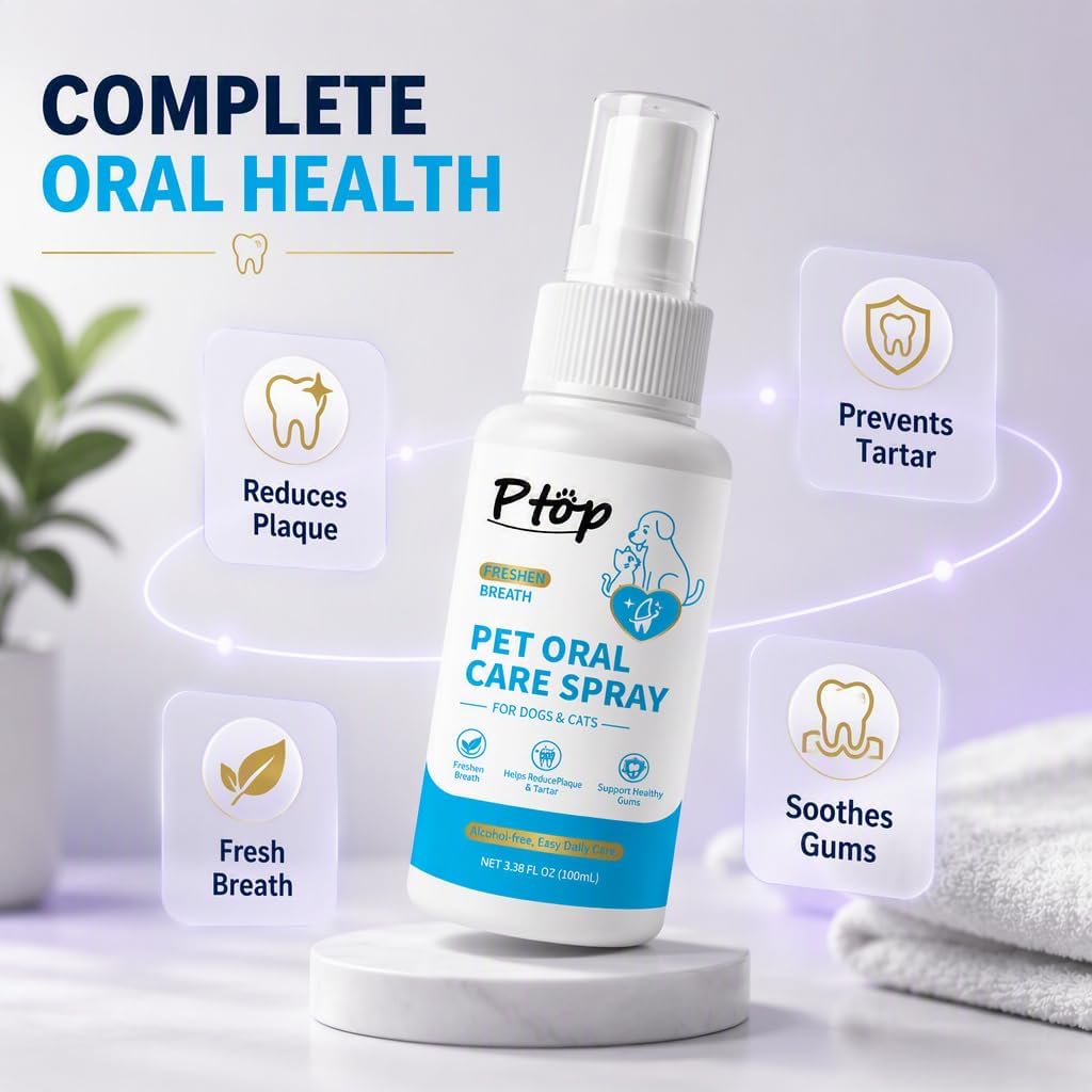 Pet Oral Care Spray, Breath Freshener & Teeth Cleaning Pet Dental