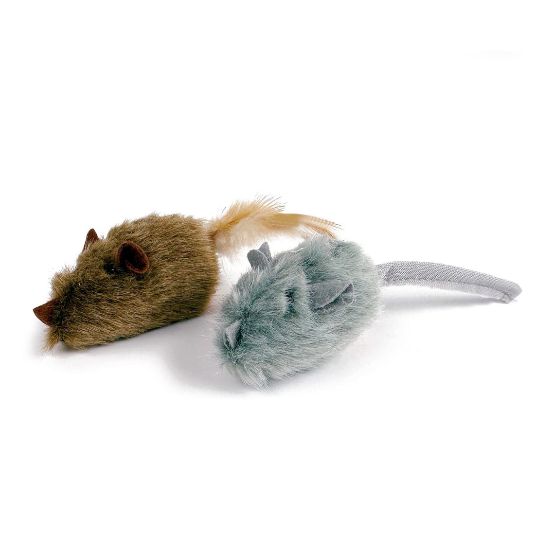 TTcat 2Pcs Silvervine Feather Mice for Cats and Kittens,Interactive
