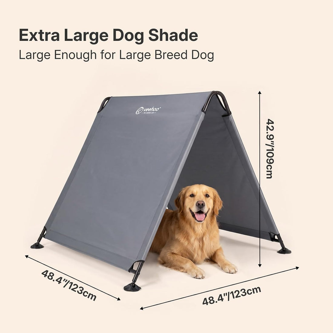 Veehoo Extra Large Dog Tent Outdoor, Weatherproof Shade House