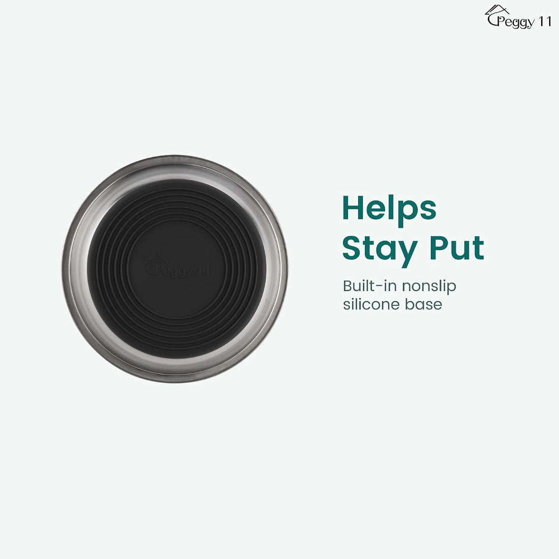 PEGGY11 Lightweight Stainless Steel Cat Bowls, 1.8 US Cup Each