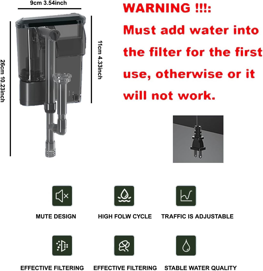 Betta Fish Tank kit,Small Nano Glass Fish Tank Start Kit