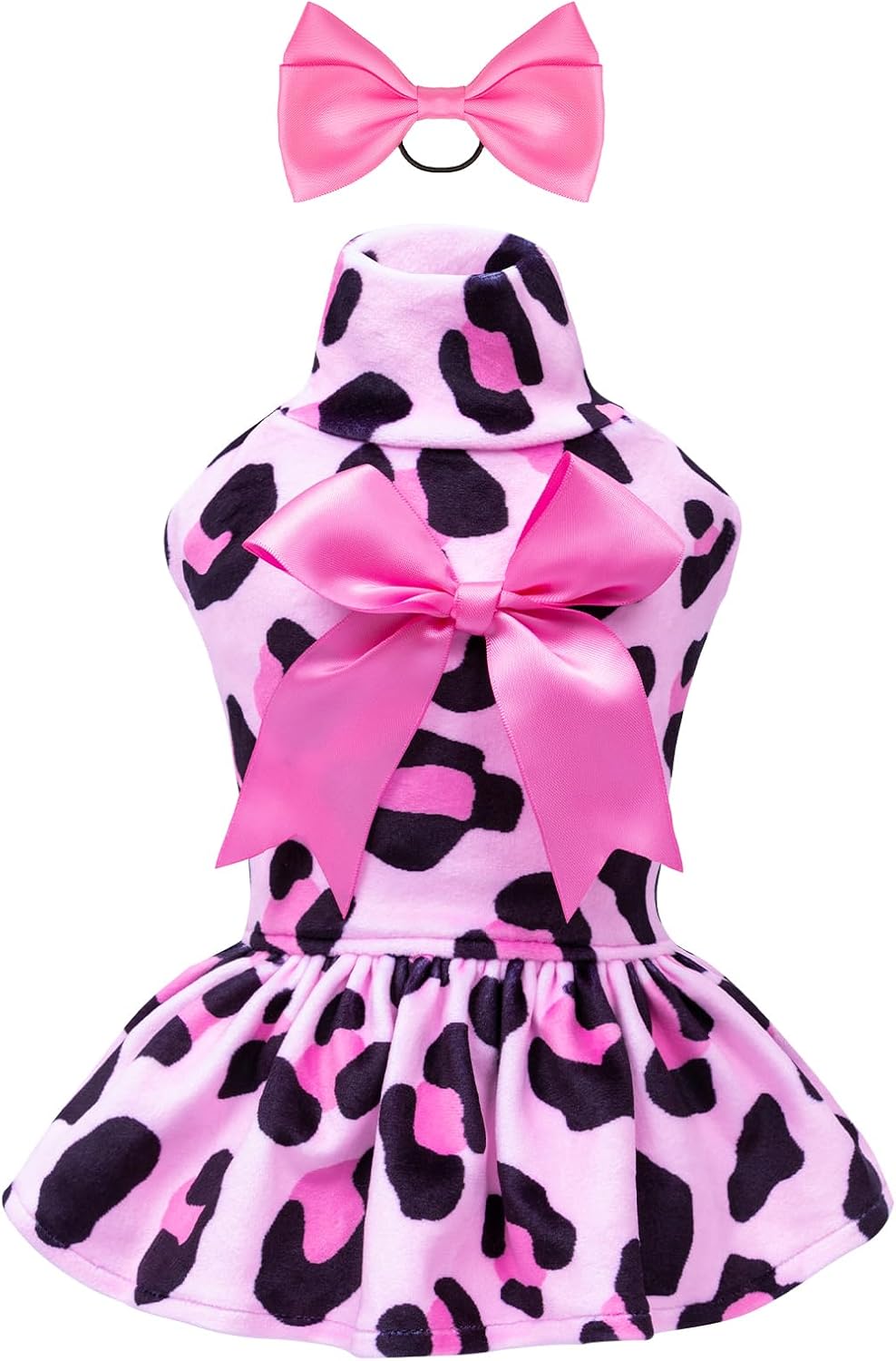 CuteBone Turtleneck Dog Velvet Dress Halloween Puppy Skirt Costume