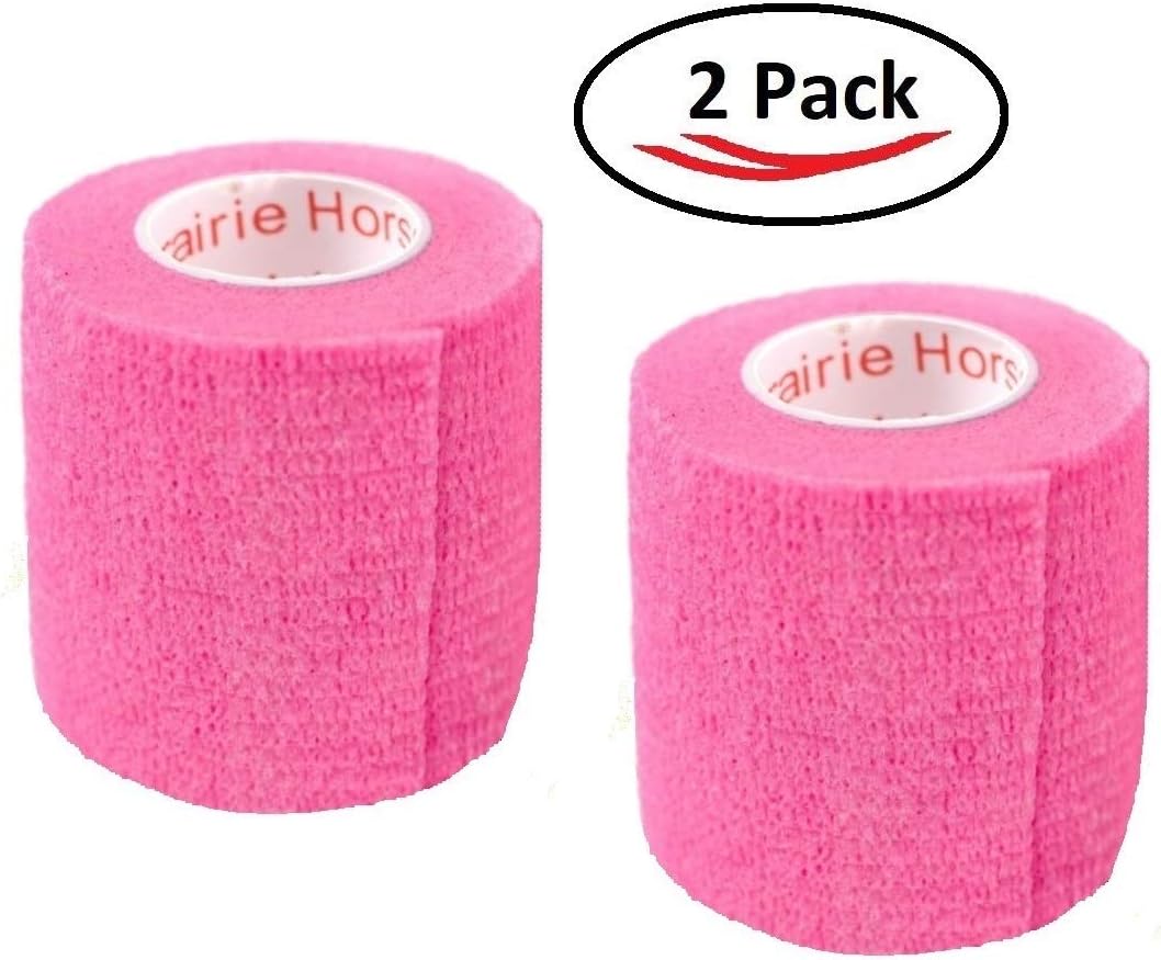 2 Inch Self Adhesive Bandage Wrap & Athletic Tape - 2Pk