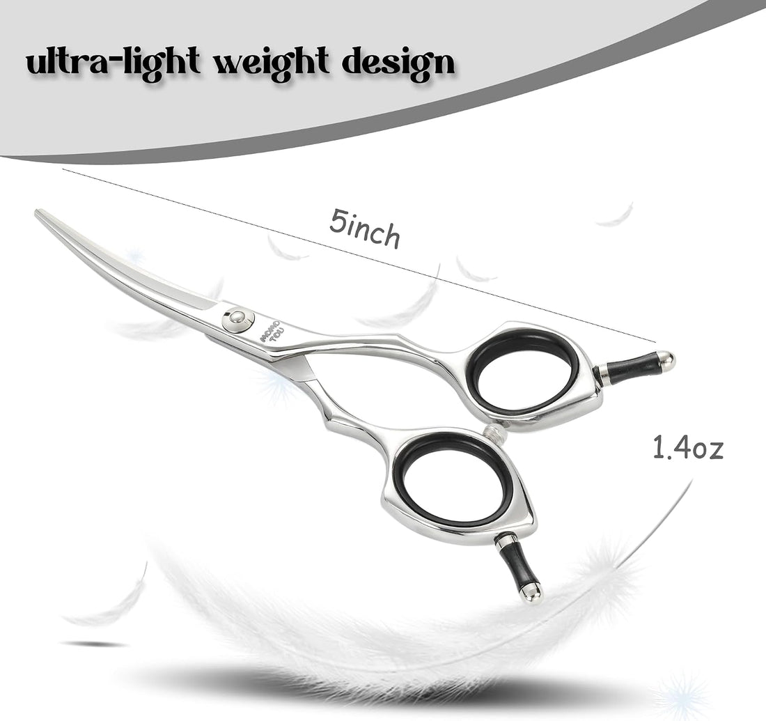 Dog Grooming Scissors 5'' Small Curved Pet Shears
