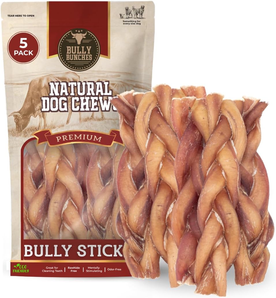 Bully Bunches All Natural Braided Bully Sticks - Odour Free