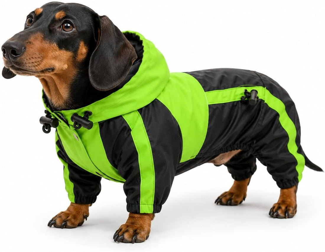 Lovelonglong Dog Hooded Raincoat