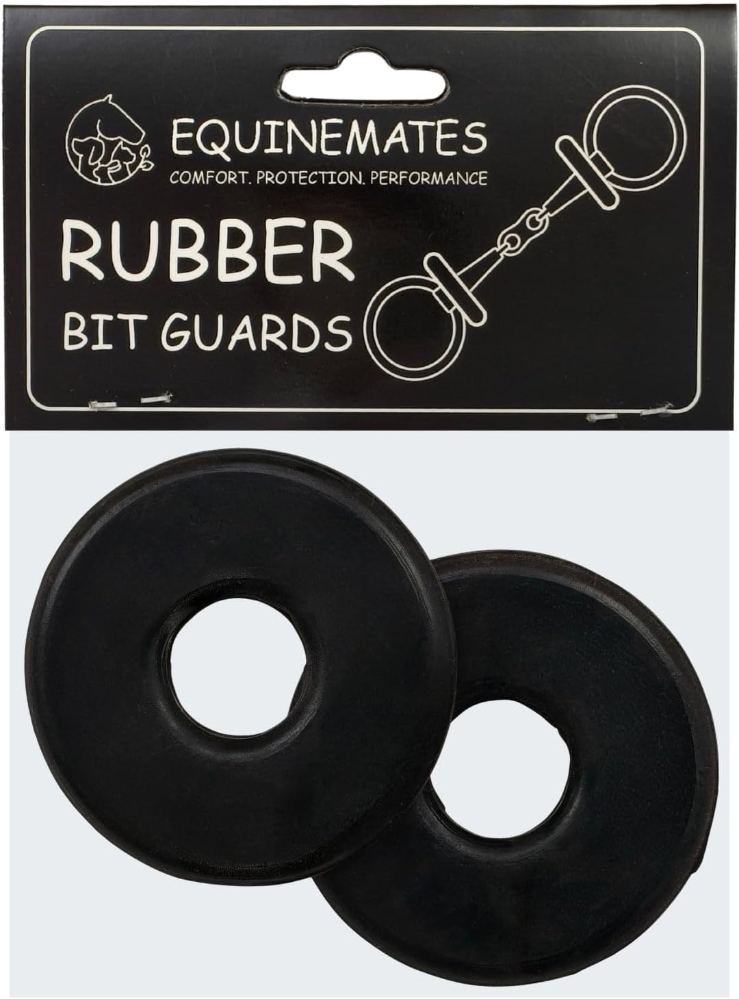 EquineMates Rubber Bit Guards Pair for Horse Bits 6 Colors