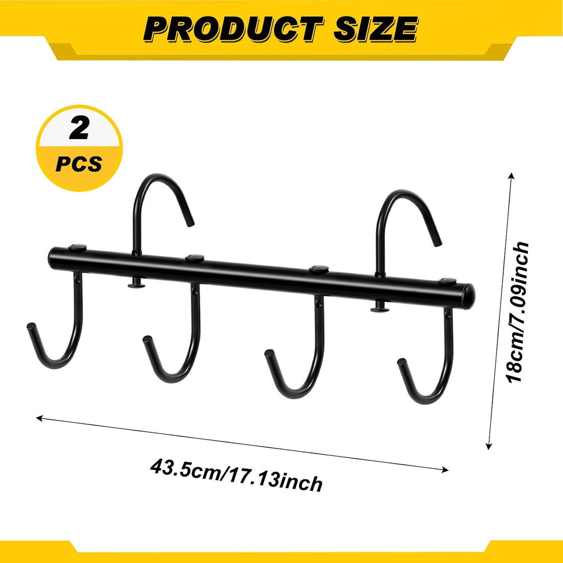 Dunzy 2 Pcs Tack Rack with Swivel Hooks, Metal Bridle Hanger