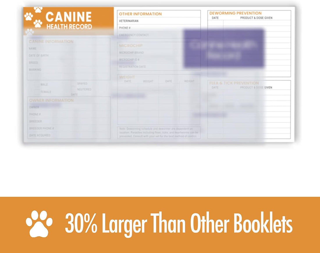 Good|Harbor Pet Supplies | Premium Canine Health Record 6x4 Inch