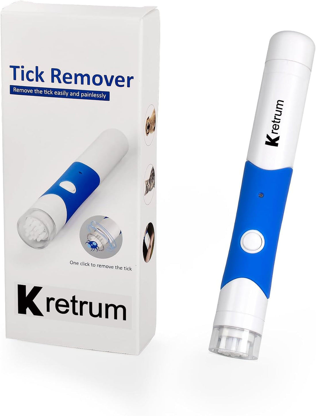 Kretrum Tick Removal Tool Pen Premium Auto Tick Remover Tool for Dogs