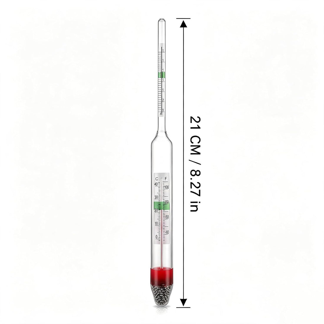 Glass Floating Hydrometer with Built‑in Thermometer